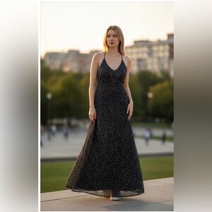 Black and White Patterned Dress